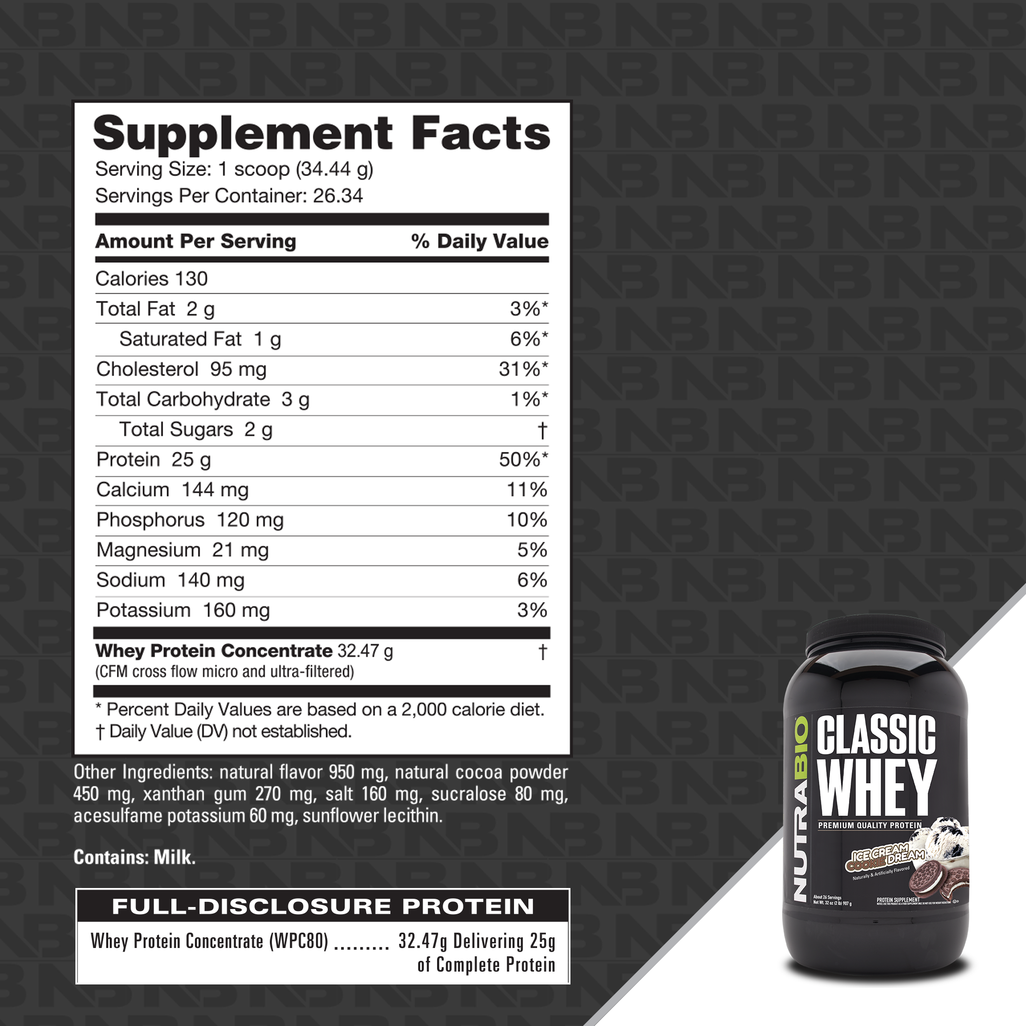 Nutrabio: Classic Whey 2lb - Image 2