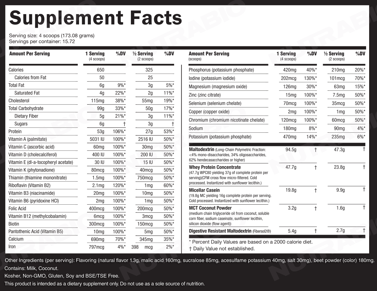 NutraBio: Extreme Mass - Image 2
