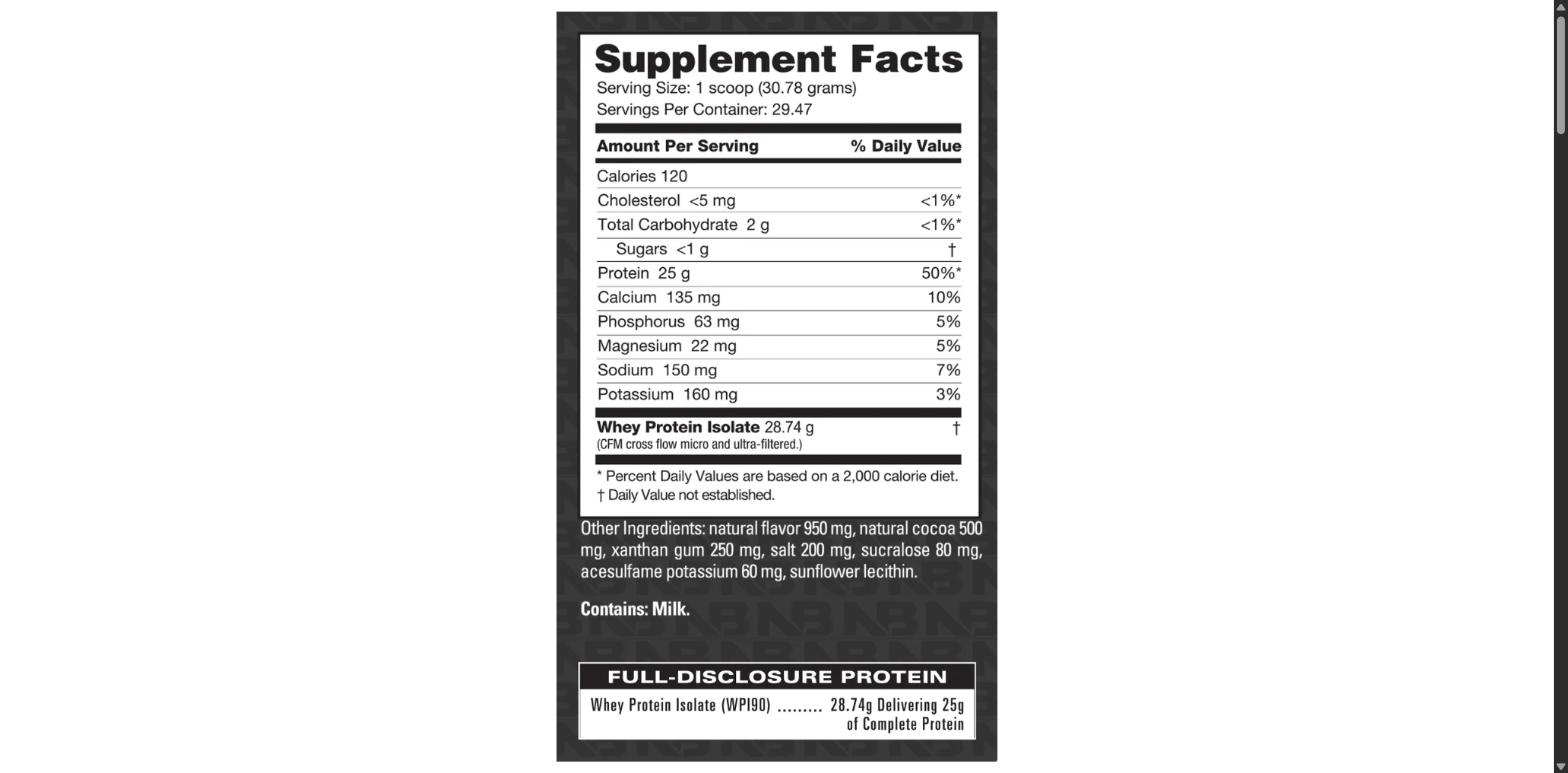 Nutrabio: Whey Protein Isolate 2lb - Image 2